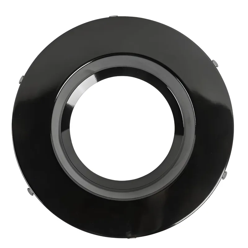 4in. Interchangeable Trim for Retrofit Downlights - Matte Black - Keystone — LightUp Lighting LED Downlights  