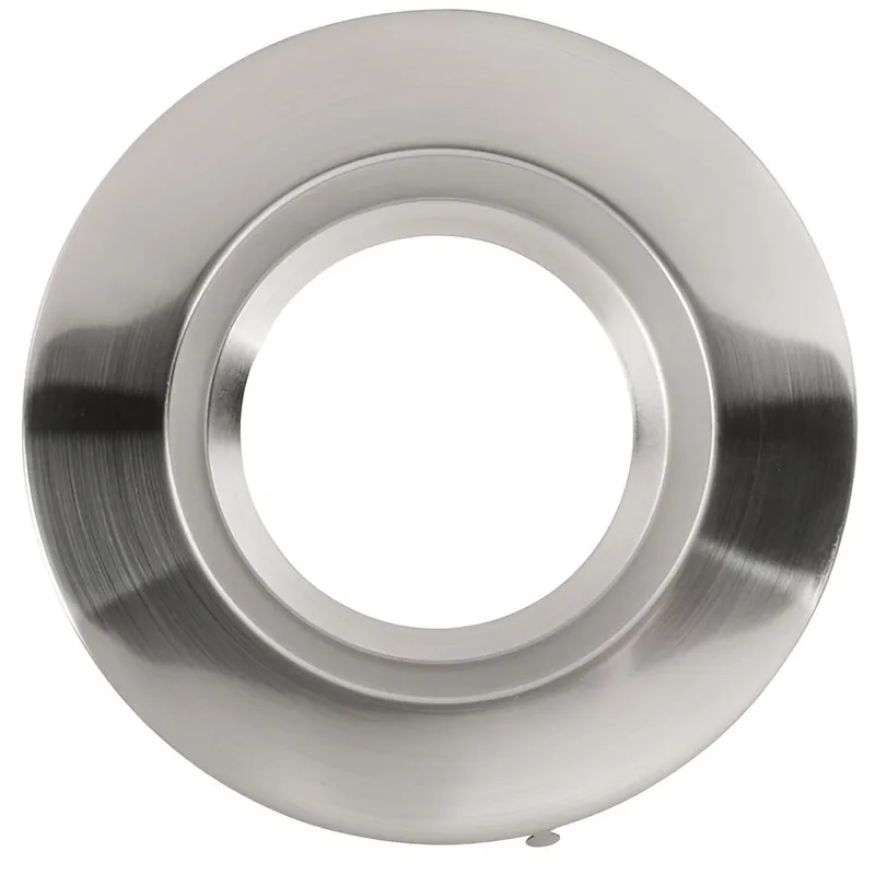 6in. Interchangeable Trim for Retrofit Downlights - Brushed Nickel - Keystone — LightUp Lighting LED Downlights  