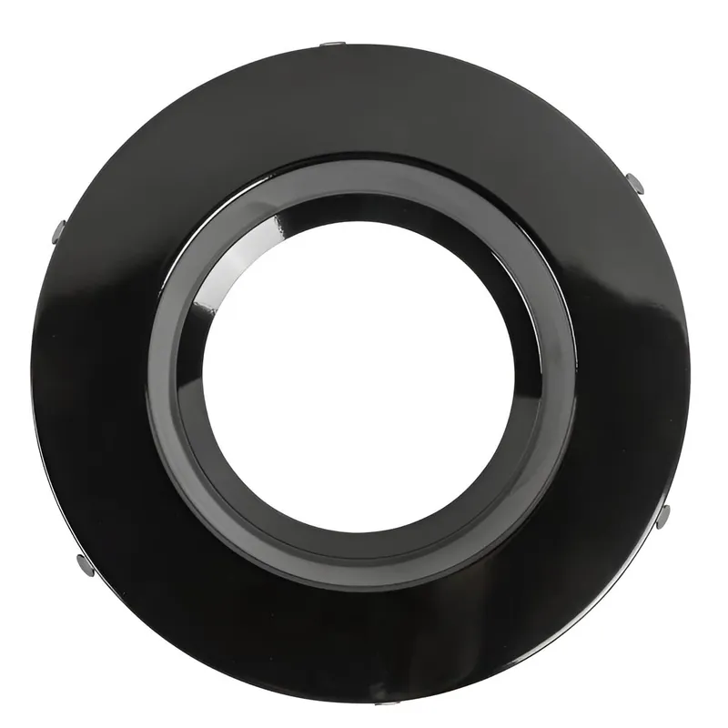 6in. Interchangeable Trim for Retrofit Downlights - Matte Black - Keystone — LightUp Lighting LED Downlights  