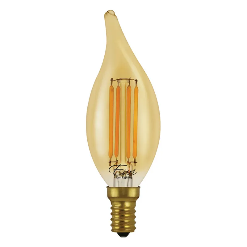 4-Pack - LED BA10 Filament - 4.5W - 350 Lumens - 2200K - Euri Lighting — LightUp Lighting LED Bulbs & Lamps 4.5W 2200K