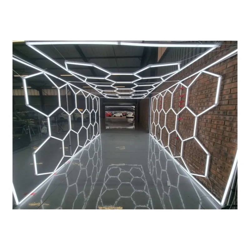 96in x 190in Hexagon Pattern LED Shop Light Kit - 534W - LumeGen — LightUp Lighting LED General Lighting 534.0W 5000K