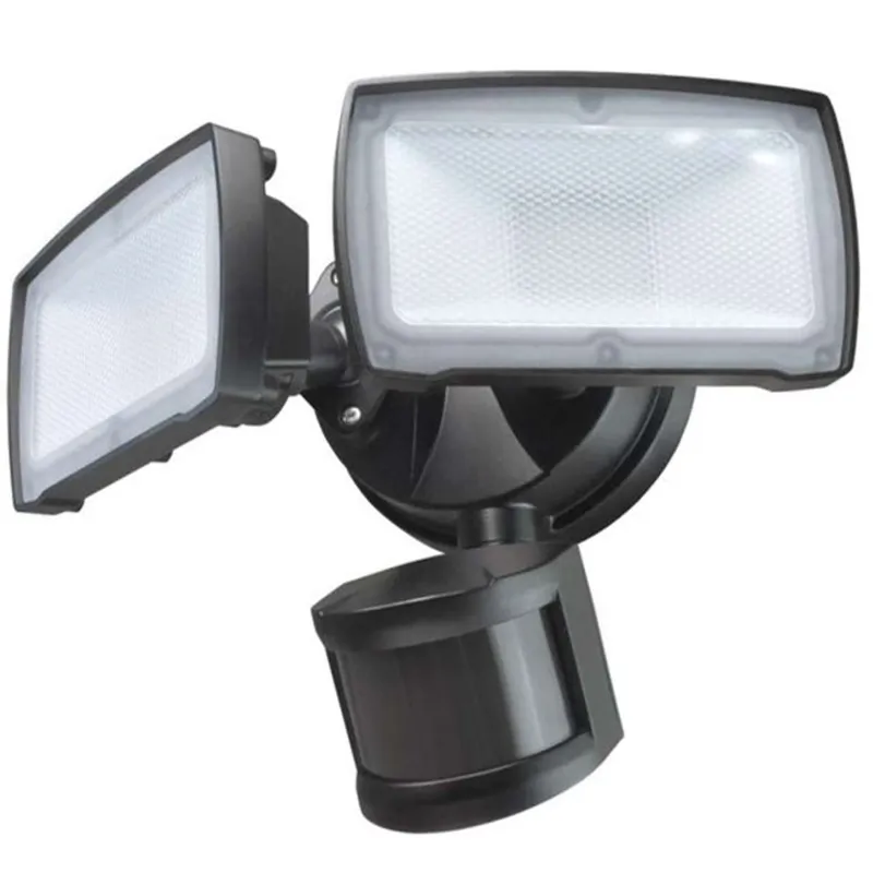 Bronze Motion-Activated LED 2-Head Flood Light - 25W - 2100 Lumens - 5000K - Good Earth — LightUp Lighting LED Flood Lights 25.0W 5000K