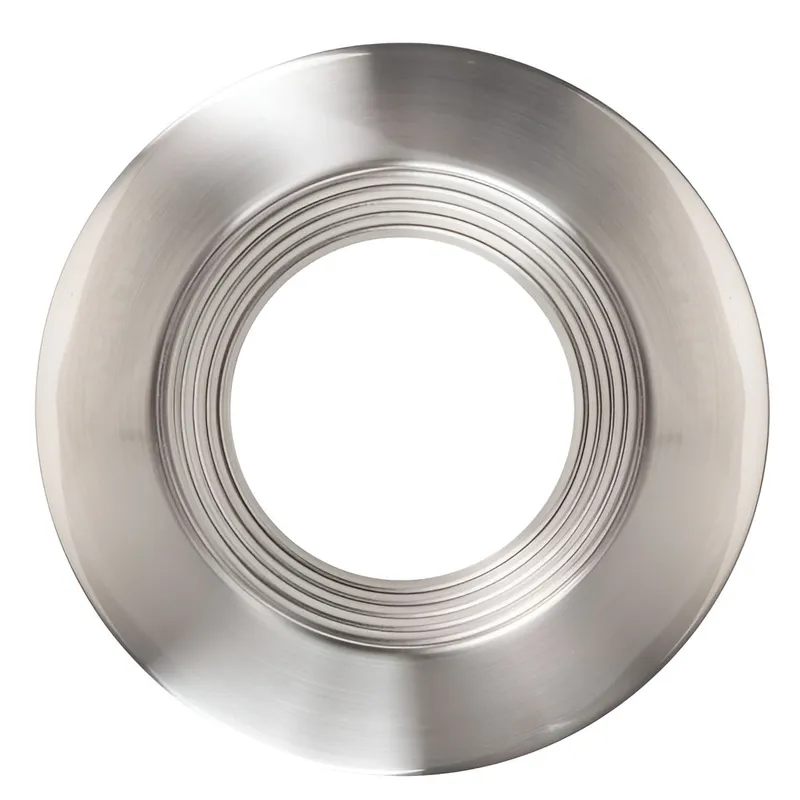 6in. Interchangeable Trim for Baffled Retrofit Downlights - Brushed Nickel - Keystone — LightUp Lighting LED Downlights  