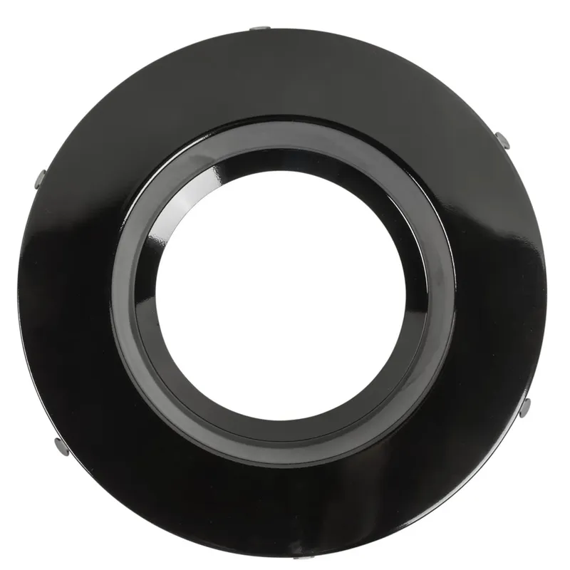 6in. Interchangeable Trim for Baffled Retrofit Downlights - Matte Black - Keystone — LightUp Lighting LED Downlights  