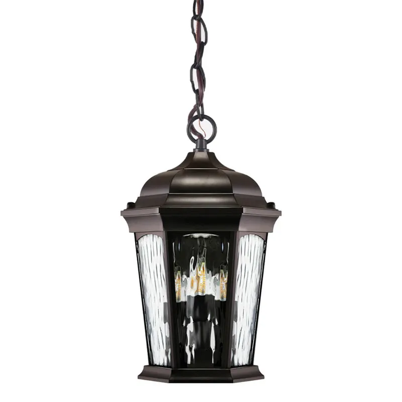 LED Outdoor Flame Hanging Lantern Light - 12.5W - 1300 Lumens - 3000K - Euri Lighting — LightUp Lighting LED Pendant Lights 12.5W 3000K