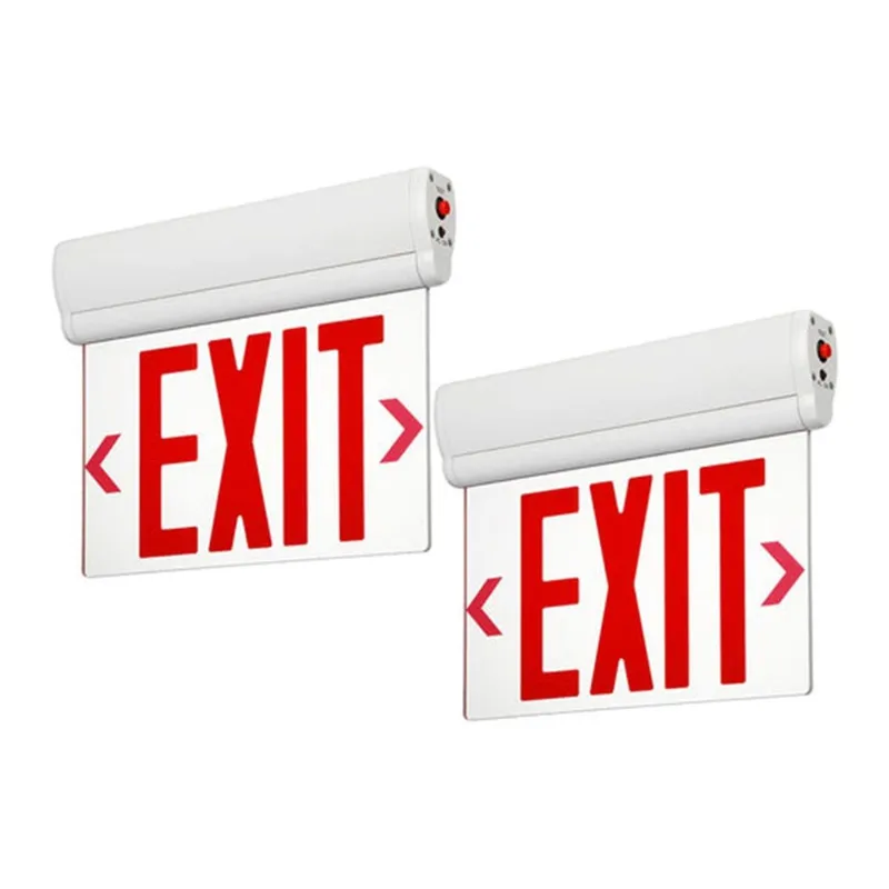 Case of 2 - LED H3 Edge Lit Exit Sign - Red Text - 90-Minute Emergency Runtime -  Beyond LED Technology — LightUp Lighting LED Exit & Emergency 4.0W 