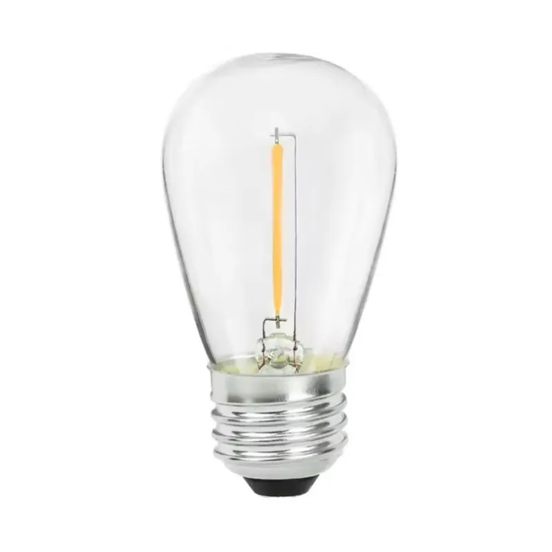 LED S14 Replacement String Light Bulbs - Single Filament 1W - E26 - 15PK — LightUp Lighting LED Bulbs & Lamps 1.0W 2700K