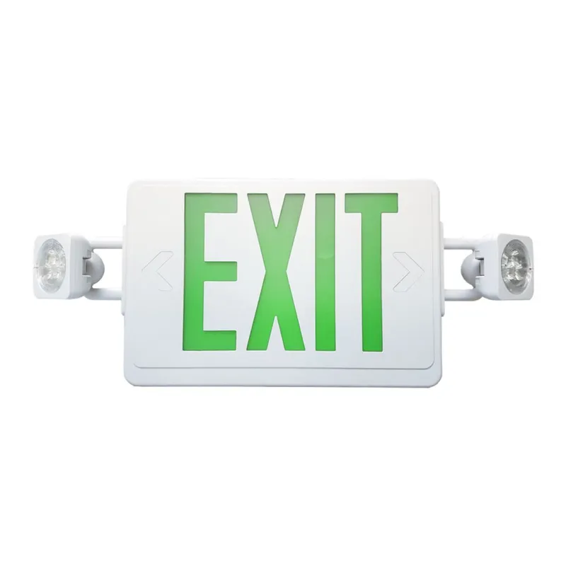 LED Reduced Profile Exit & Emergency Light Combo - Self Diagnostic - 90 Min. Emergency Runtime — LightUp Lighting LED Exit & Emergency 1.5W 