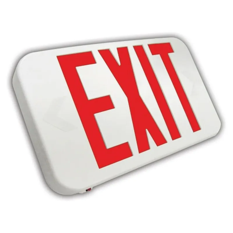 LED Compact Thermoplastic Exit Sign - AC Only - 120/277V — LightUp Lighting LED Exit & Emergency  