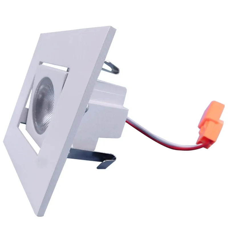 LED 2in. Square Gimbal Baffle Trim - 9W - 3000K/4000K — LightUp Lighting LED Downlights 9.0W 3000K