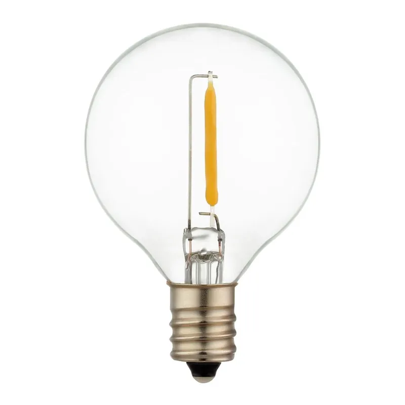 LED G40 Replacement String Light Bulbs - 0.5W - E12 - 25PK — LightUp Lighting LED Bulbs & Lamps 0.5W 2700K