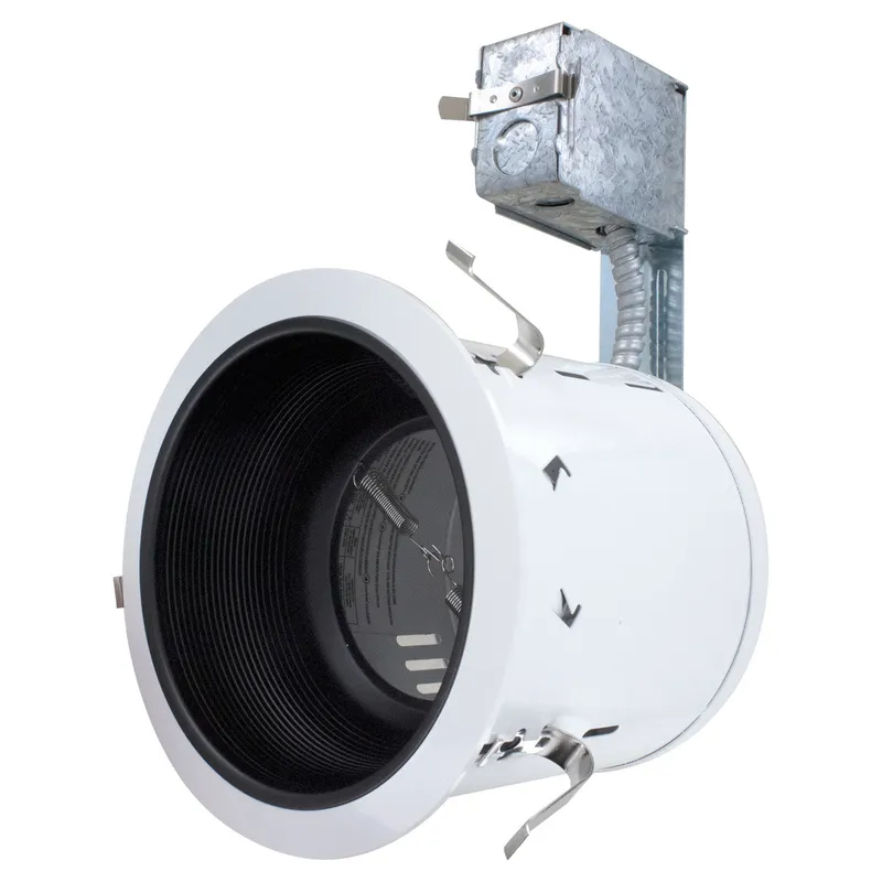 6 Inch Recessed Housing Kit - Non IC Rated - White — LightUp Lighting LED Downlights 75.0W 