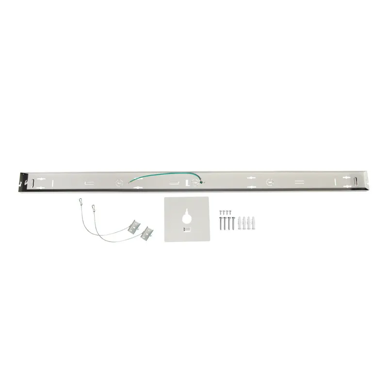4ft. Surface Mount Kit for LumeGen Linear Light - Silver Finish — LightUp Lighting LED Linear Lights  