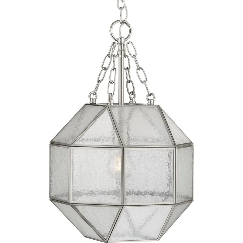 Mauldin Collection One-Light Clear Seeded Glass Pendant Light — Progress Lighting LED Landscape Lights  