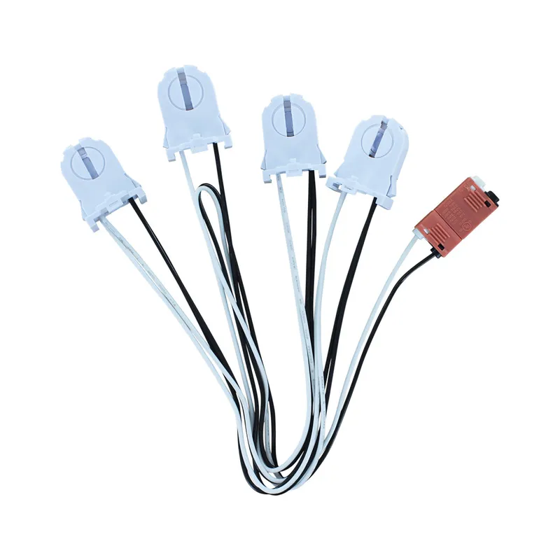 4-Lamp Wiring Harness for LED T8 Tubes Standard Socket by Keystone — LightUp Lighting LED General Lighting  