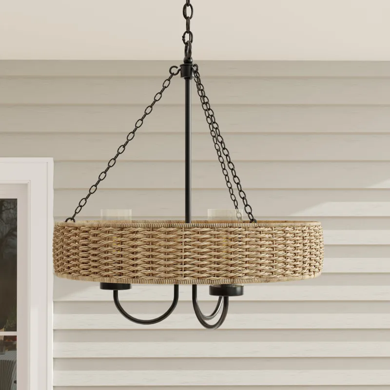 Pembroke Collection Three-Light 21.5" Outdoor Pendant — Progress Lighting LED Landscape Lights  