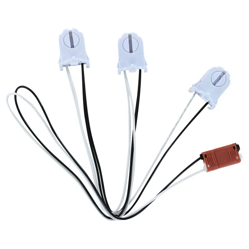 3-Lamp Wiring Harness for LED T8 Tubes Standard Socket by Keystone — LightUp Lighting LED General Lighting  