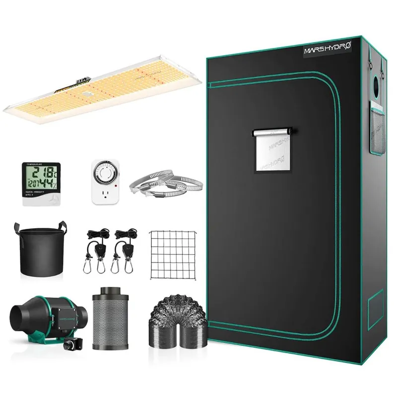 LED Full Spectrum Grow Light and 2ft. x 4ft. Tent Kit - TSL 2000 - 300W - Mars Hydro — LightUp Lighting LED General Lighting 300.0W 