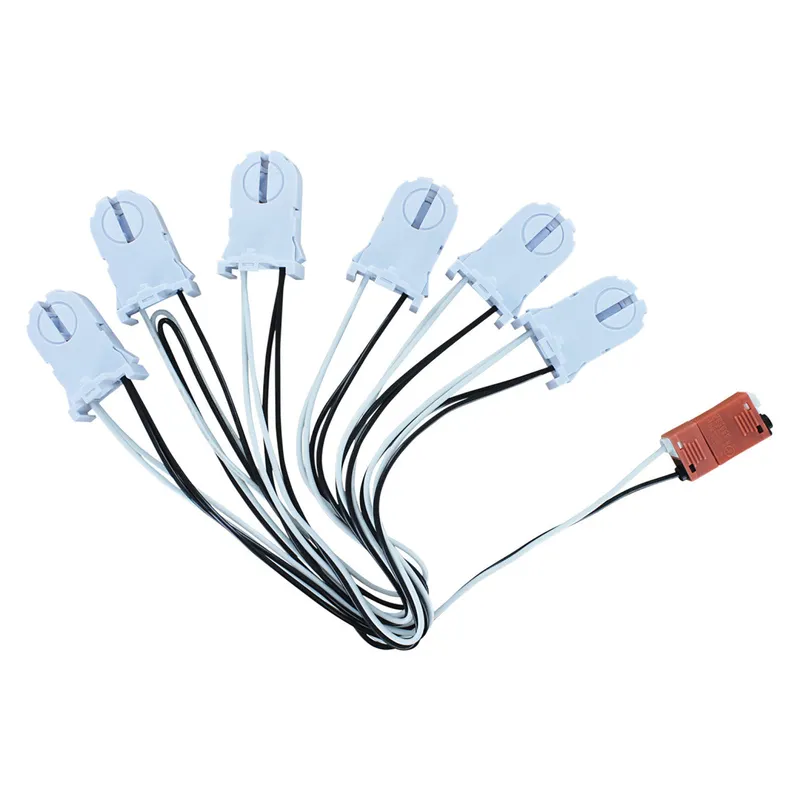 6-Lamp Wiring Harness for LED T8 Tubes Tall Socket by Keystone — LightUp Lighting LED General Lighting  