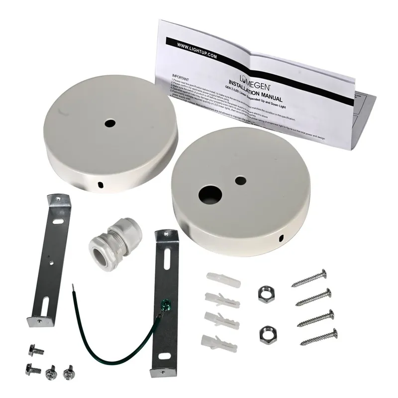 Surface Mount Canopy for LumeGen Linear Light - White Finish — LightUp Lighting LED Linear Lights  