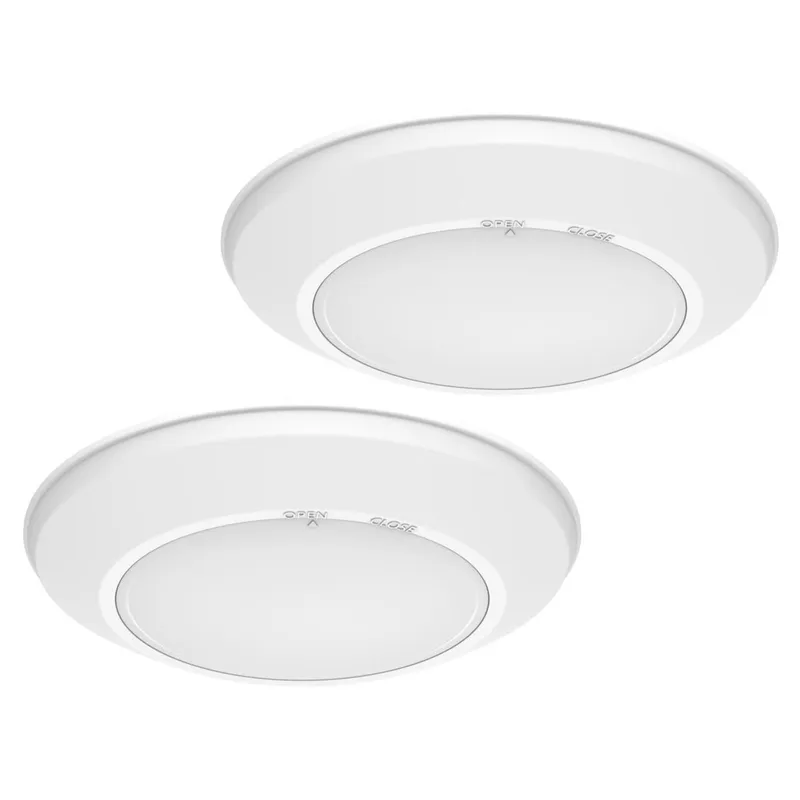 2-Pack - 6in. LED Color Tunable Disc Downlight - 10W - 1000 Lumens - 27K/30K/40K/50K/60K — LightUp Lighting LED Downlights 10.0W 2700K