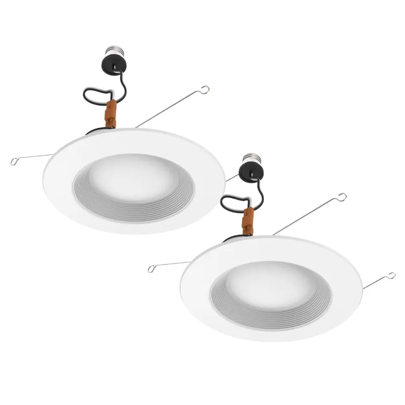 2-Pack - 5in./6in. LED Color Tunable Recessed Retrofit - 9W - 850 Lumens - 2700K/3000K/3500K/4000K/5000K — LightUp Lighting LED Downlights 9.0W 2700K