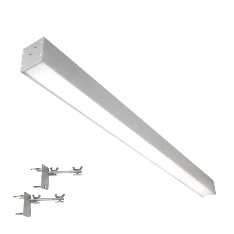 Wall Mount LED 4ft. Linear Light - 40 Watt - Color Tunable 3000K/4000K/5000K - Silver Lamp Body - LumeGen — LightUp Lighting LED Linear Lights 40.0W 3000K