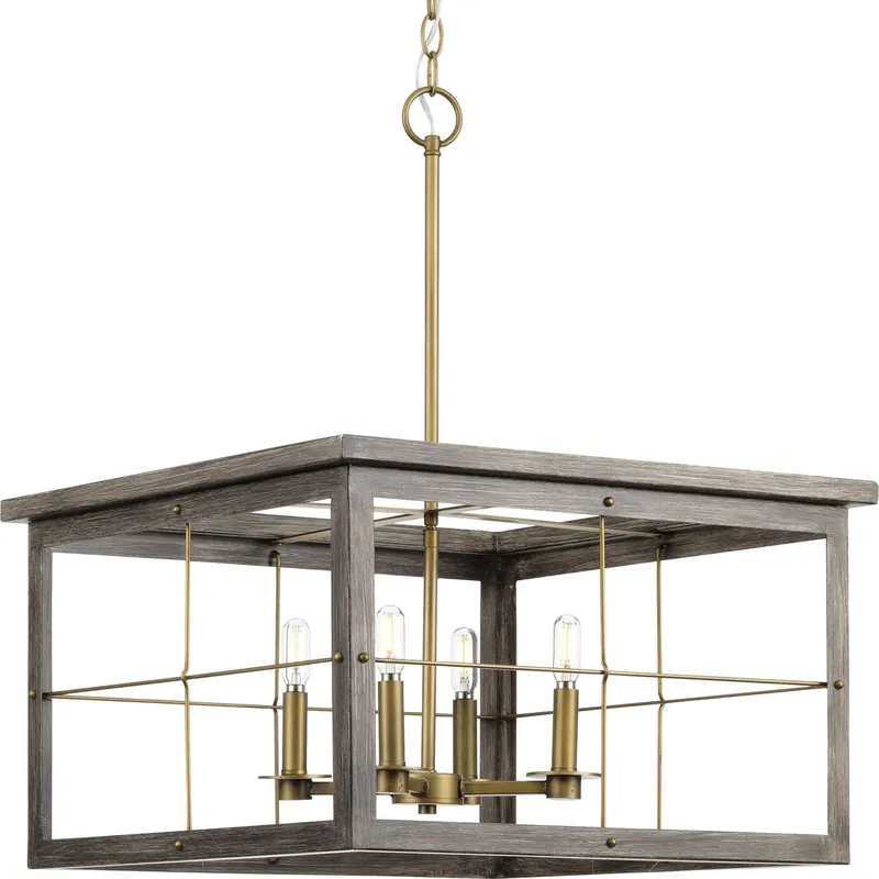 Hedgerow Collection Four-Light Chandelier Light — Progress Lighting LED Landscape Lights  