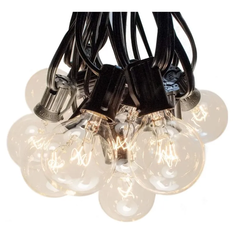 25ft G40 String Light - 25 E12 Sockets - 20AWG - 5W G40 Bulbs - LumeGen — LightUp Lighting LED Bulbs & Lamps 5.0W 2200K