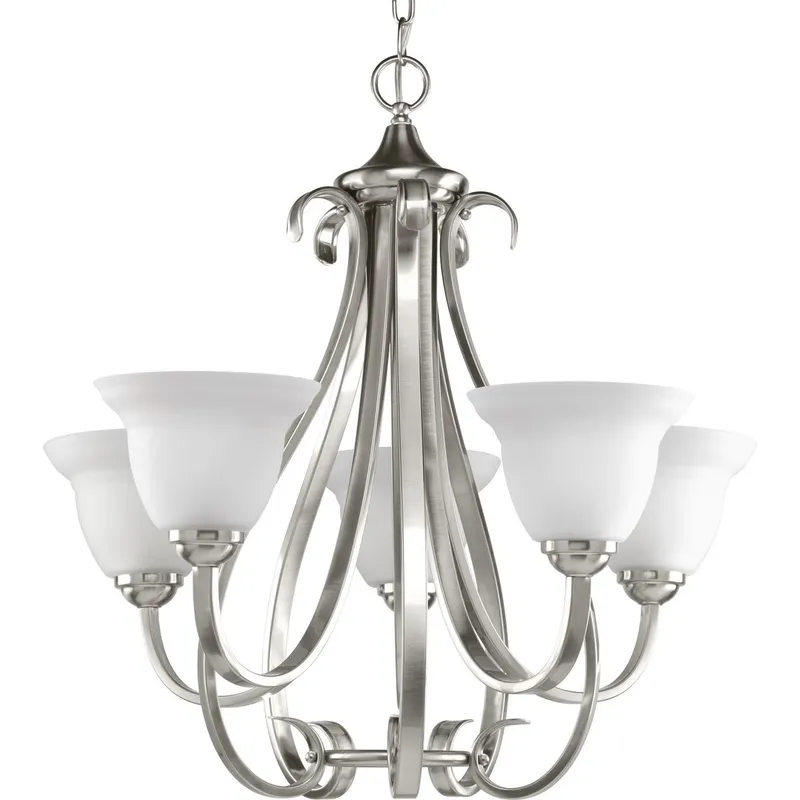 Torino Collection Five-Light Etched Glass Chandelier Light — Progress Lighting LED Landscape Lights  