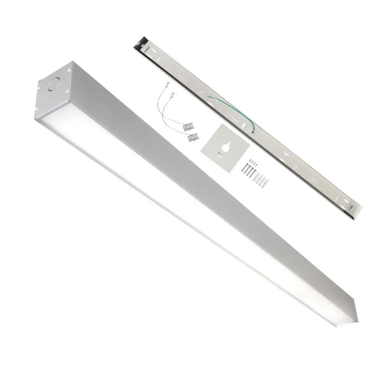 Surface Mount LED 4ft. Linear Light - 40 Watt - Color Tunable 3000K/4000K/5000K - Silver Lamp Body - LumeGen — LightUp Lighting LED Linear Lights 40.0W 3000K