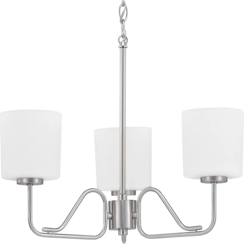 Tobin Collection Three-Light Etched White Glass Chandelier Light — Progress Lighting LED Landscape Lights  