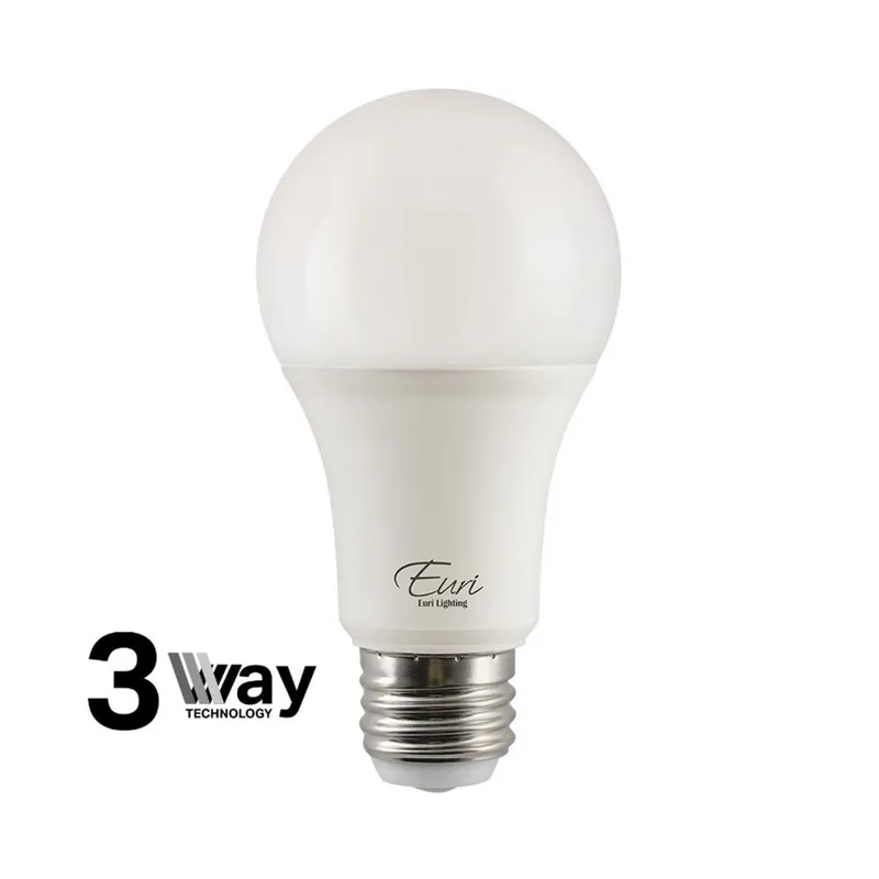 LED 3-Way A19 Bulb - 4W/8W/12W - Euri Lighting — LightUp Lighting LED Bulbs & Lamps 4.0W 2700K