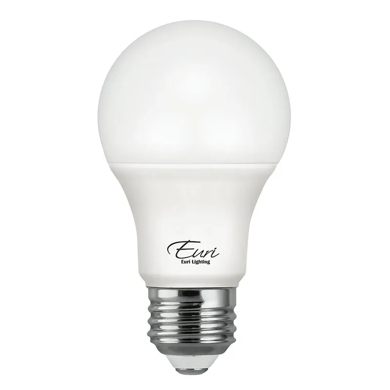 CASE OF 24 - LED A19 Bulb E26 - 9W - 800 Lumens - Euri Lighting (6 PACKS OF 4) — LightUp Lighting LED Bulbs & Lamps 9.0W 2700K