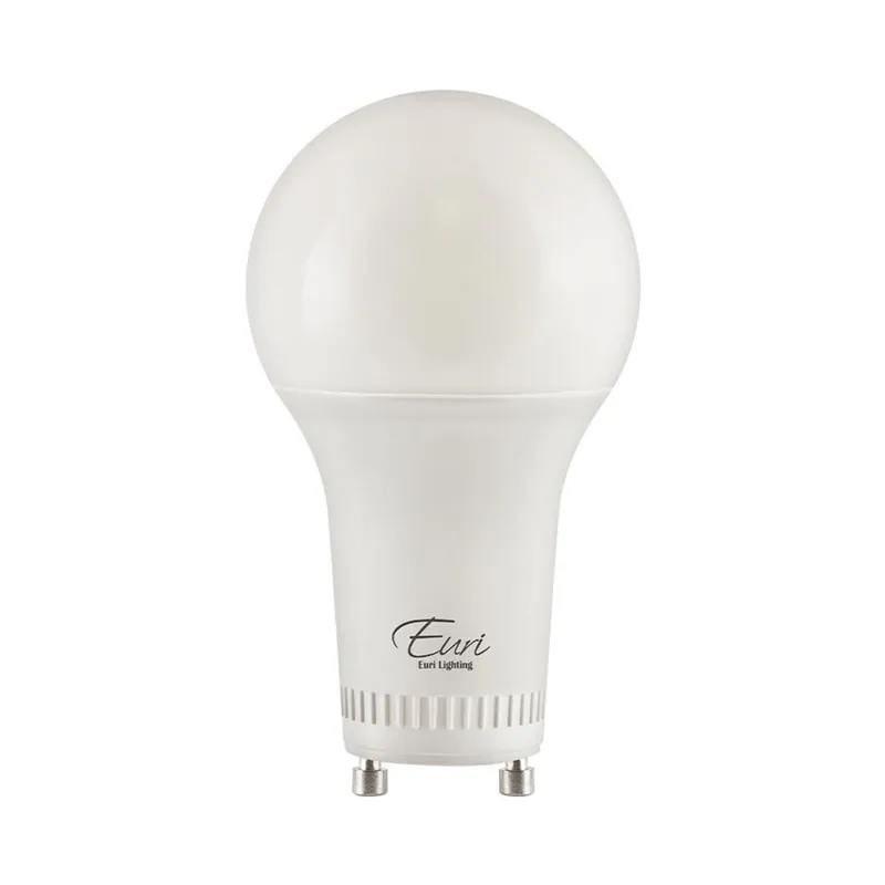 2-Pack LED A19 Bulb - 8W - 800 Lumens - GU24 Base - Euri Lighting — LightUp Lighting LED Bulbs & Lamps 8.0W 2700K