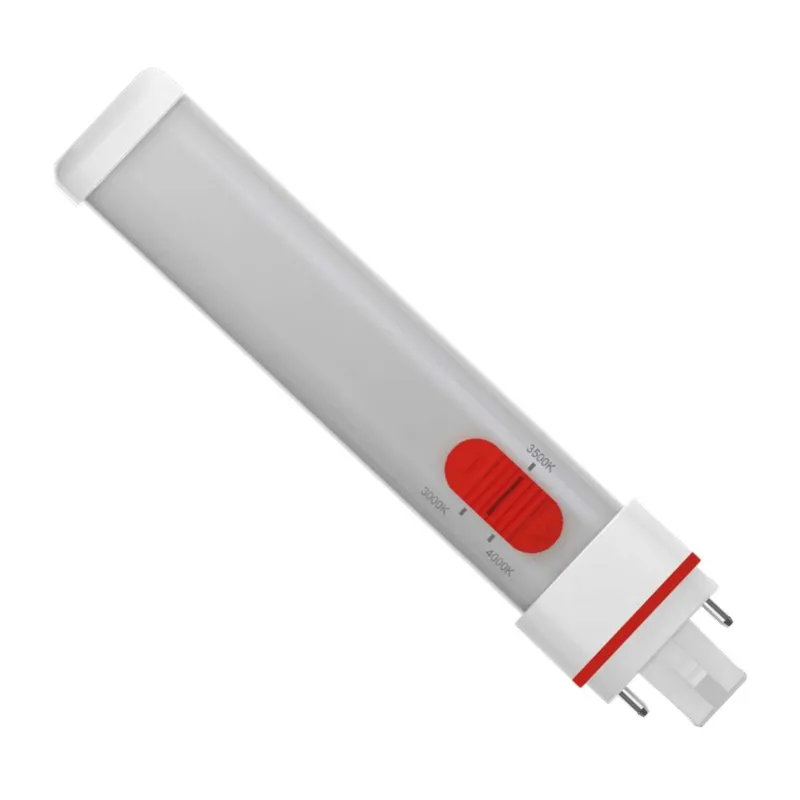 LED 4-Pin Horizontal PL Lamp - CFL Ballast Compatible - 9.5W - Color Tunable 3000K/3500K/4000K - Keystone — LightUp Lighting LED Bulbs & Lamps 9.5W 3000K