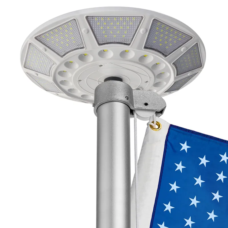 Solar LED Flagtop Pole Light - Super-Bright 2600 Lumens - LumeGen — LightUp Lighting LED General Lighting 8.5W 6500K