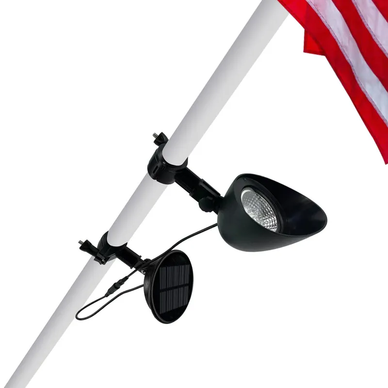 Solar LED Micro Flagpole Light - 300 Lumens - LumeGen — LightUp Lighting LED General Lighting 1.0W 6500K