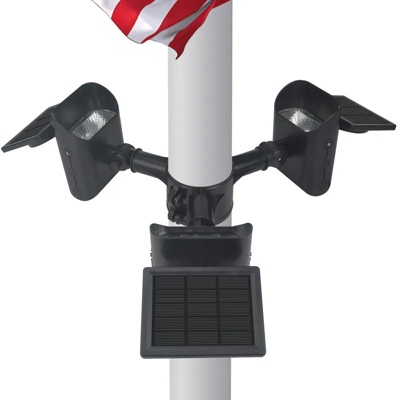 LumeGen Ultra Solar Flagpole Light - 3 Head — LightUp Lighting LED General Lighting  6500K