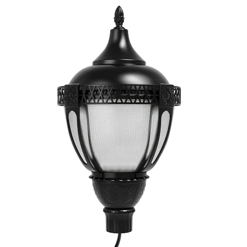 KONLITE Acorn LED Post Top Light - 7,000 lumens - 60W/50W/30W - 5000K/4000K/3000K - 120-277V - 250W Equal - Black Finish — Revolve LED LED Area Lights 60.0W 3000K