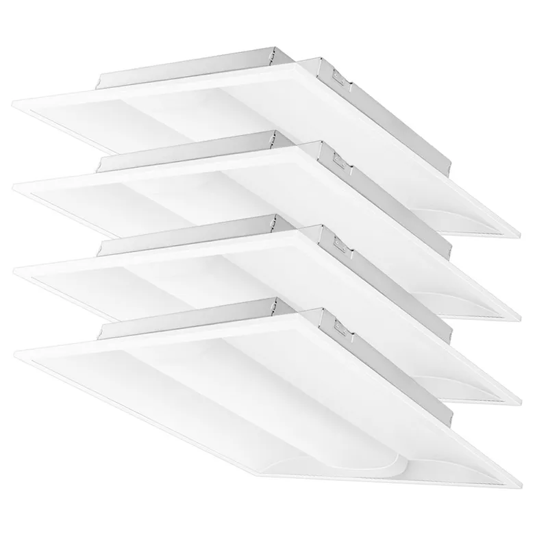 2x2 Center Basket Troffer Light - 35W/26W/18W - 4700 Lumens - 5000K/4000k/3500k - 120-277V - Pack of 4 — Revolve LED LED Troffers & Panels 35.0W 3500K
