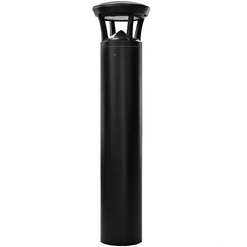 3 FT. Konlite Black Finish LED Bollard Light - 3,000 Lumens - 3 Watts Selectable - 3 CCT Selectable - 120-277V - 100W Equal — Revolve LED LED Area Lights 3.0W 3000K