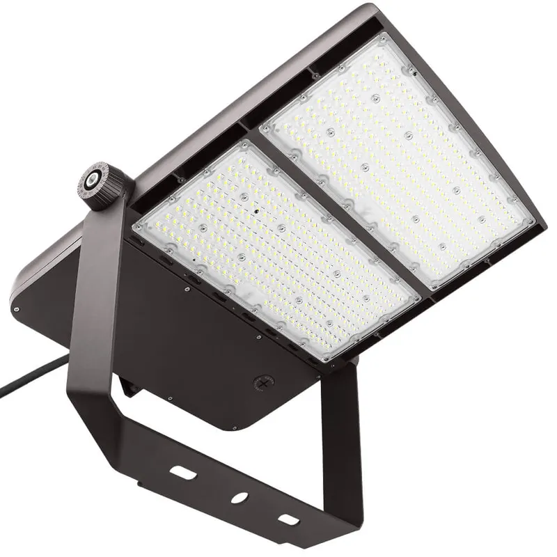 Konlite Spica 400W LED Sports Light - Tennis Court Light -  Dark Bronze - Wide Asymmetric - 3 Wattage Selectable - 69,600lm Max - 5000K - 1000W Equal — Revolve LED LED Flood Lights 400.0W 5000K