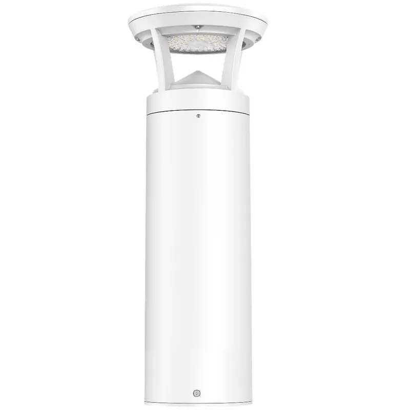 2 FT. Konlite White LED Bollard Light - 3,000 Lumens - 3 Watts Selectable - 3 CCT Selectable - 120-277V - 100W Equal — Revolve LED LED Area Lights 3.0W 3000K
