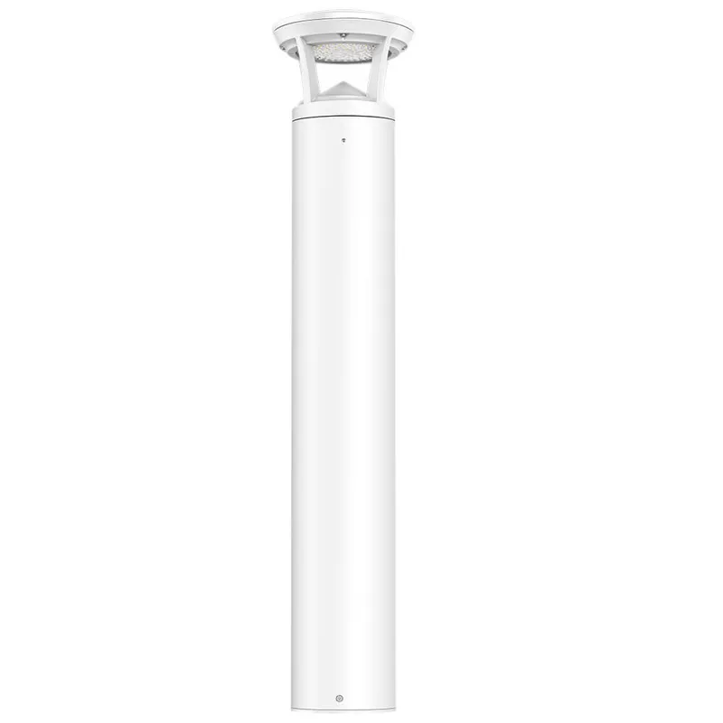 4 FT. Konlite White LED Bollard Light - 3,000 Lumens - 3 Watts Selectable - 3 CCT Selectable - 120-277V - 100W Equal — Revolve LED LED Area Lights 3.0W 3000K