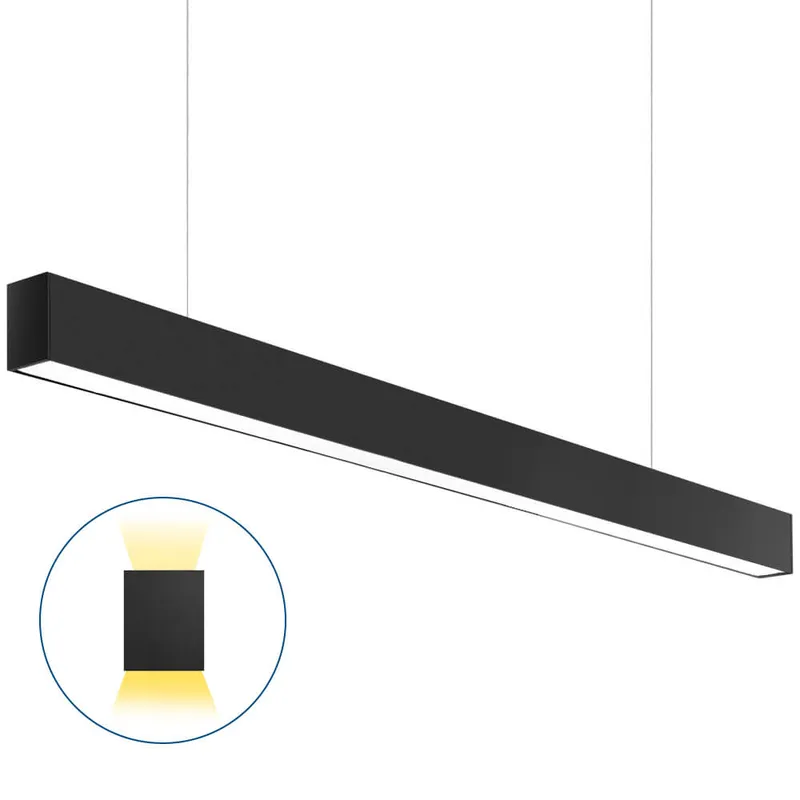 4 FT Black LED Architectural Linear Light Fixture - 6160 LM - Wattage Selectable - Kelvin 3500-4000-5000K — Revolve LED LED Linear Lights 30.0W 3500K