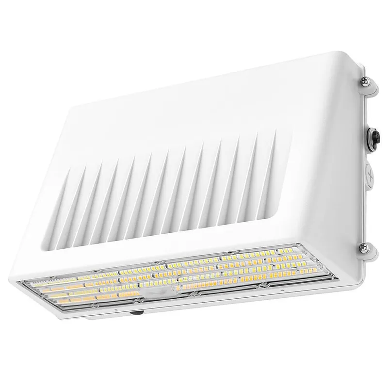 Full Cutoff LED Wall Pack - White Finish - 90W/63W/45W Selectable - 14,900 Lumens - 3 CCT Selectable - 120-277V - 320W Equal — Revolve LED LED Wall Lights 90.0W 3000K