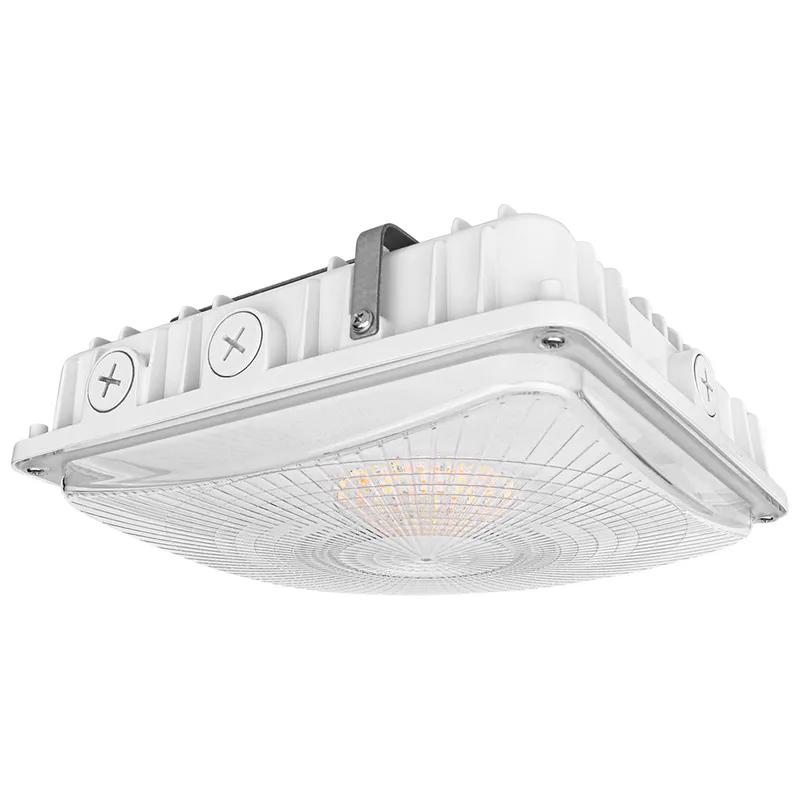LED Canopy Light - White - 63W/45W/30W Selectable - 5000K/4000K - 9,360 LM - Dimmable - 120-277V - 150W Equal — Revolve LED LED Ceiling Lights 63.0W 4000K