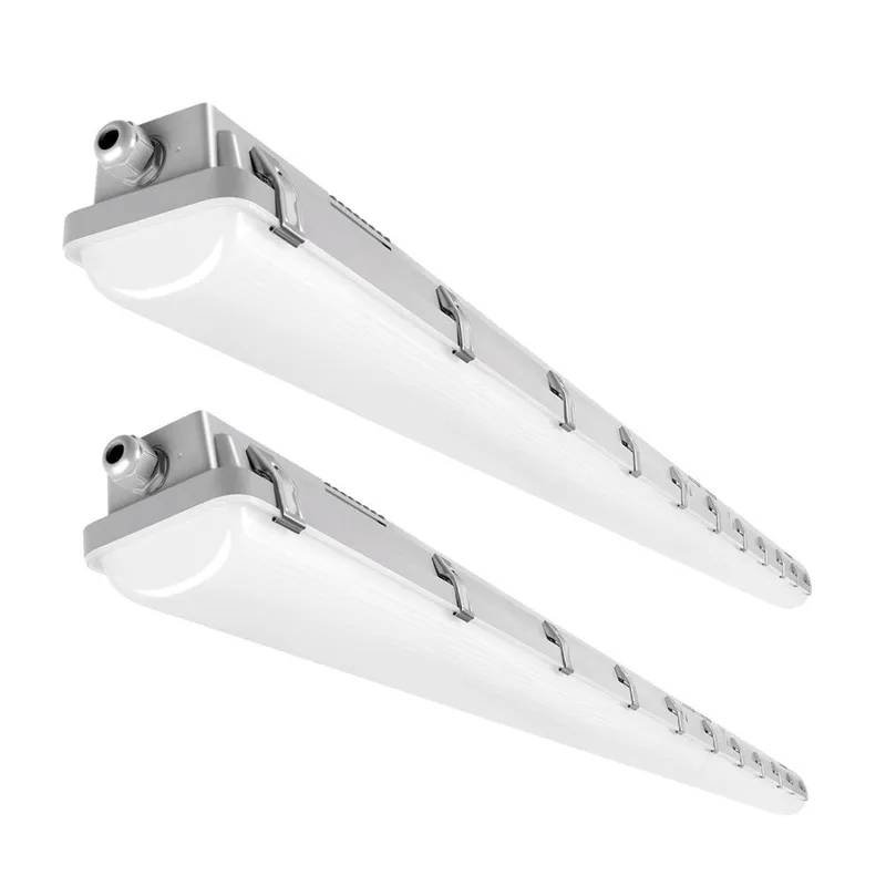 8ft Vapor Tight LED Light Fixture - Pack of 2 - 80/70/60W - 10,500 lumens - 50K/40K/30K Selectable - 120-277V — Revolve LED LED Linear Lights 60.0W 3000K