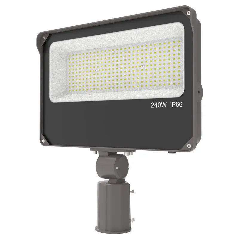 Konlite LED Outdoor Flood Light with Photocell - 240W - 36,000 lumens - 5000K - 120-277V - 1000W Equal — Revolve LED LED Flood Lights 240.0W 5000K